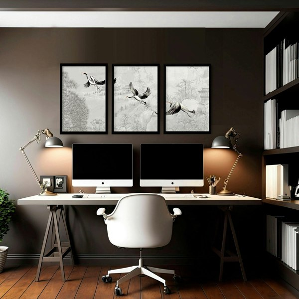 Wall decoration in office | set of 3 wall art prints