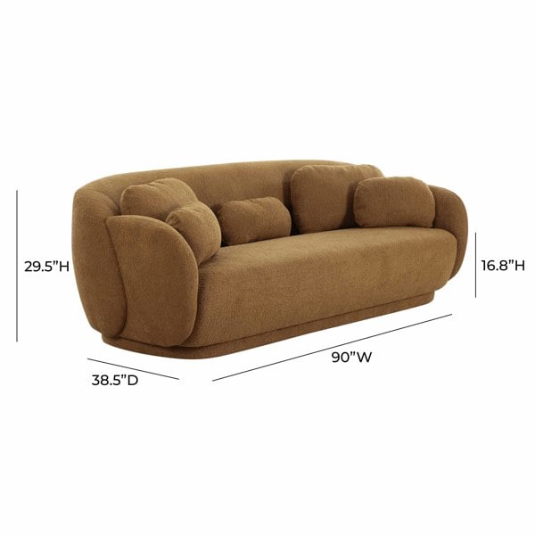 Furniture Edit Misty Brown Boucle Sofa