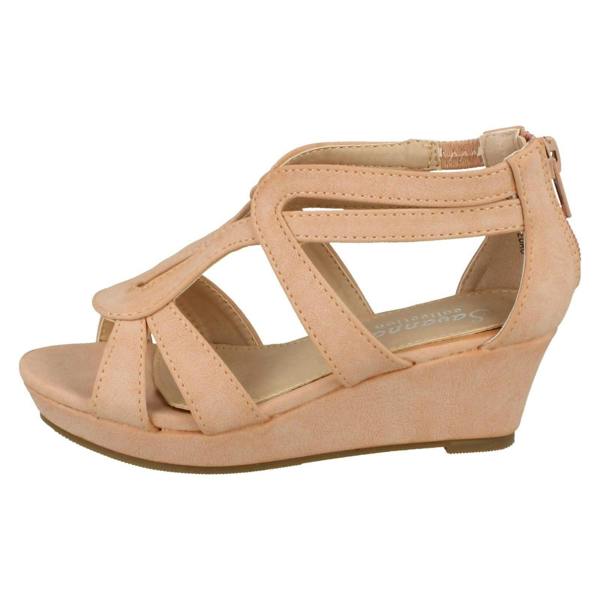 Savannah Girls Savannah Mid Wedge Loop Bar Sandals