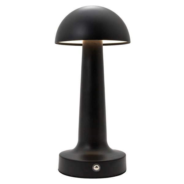 Matt Black Rechargeable LED Touch Dimmable Table Lamp with Metal Shade Image 2