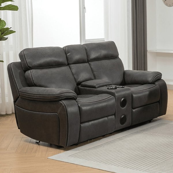 Tokyo 3 + 2 Electric Bluetooth Reclining Leather Like Sofa Suite - 3