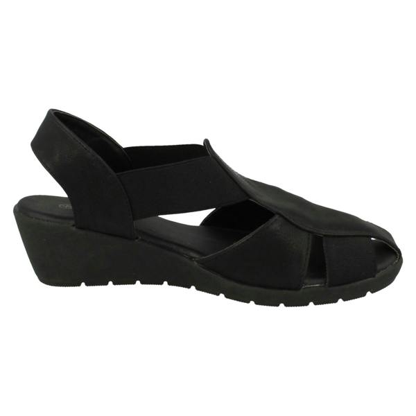 Down to Earth Ladies Casual Down To Earth Sling Back Wedge Sandal