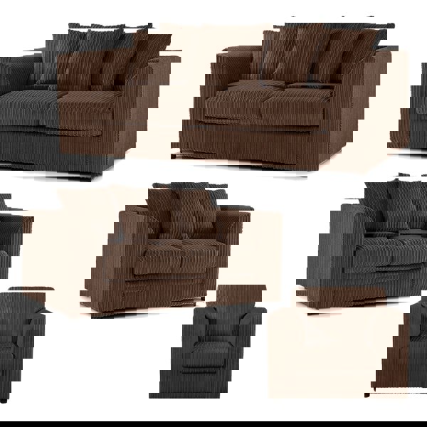 Furnishings For Less Luxor Full Jumbo Cord 3 Piece Suite - Scatter Back