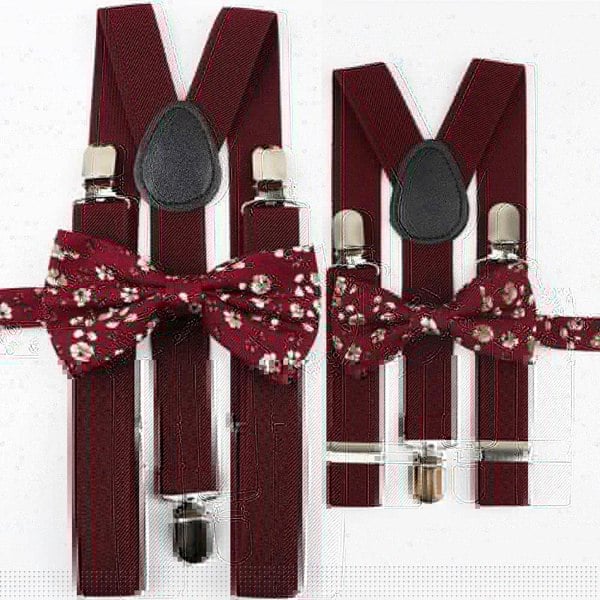 Wine Bow Tie and Bracers Set