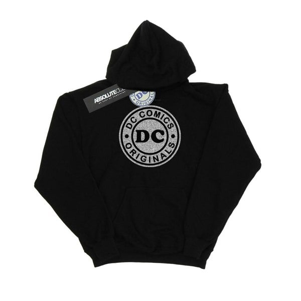 DC Comics Mens DC Originals Crackle Logo Hoodie - Black