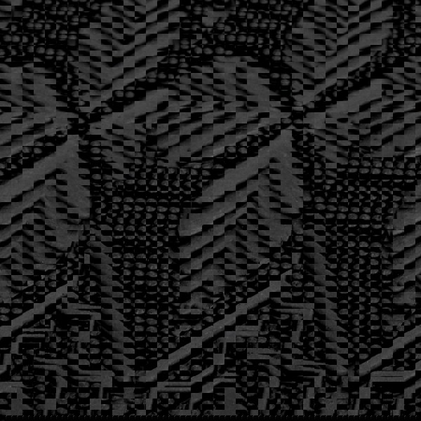 JVL Linden Scraper Rubber Pin Doormat 40x60cm, Black
