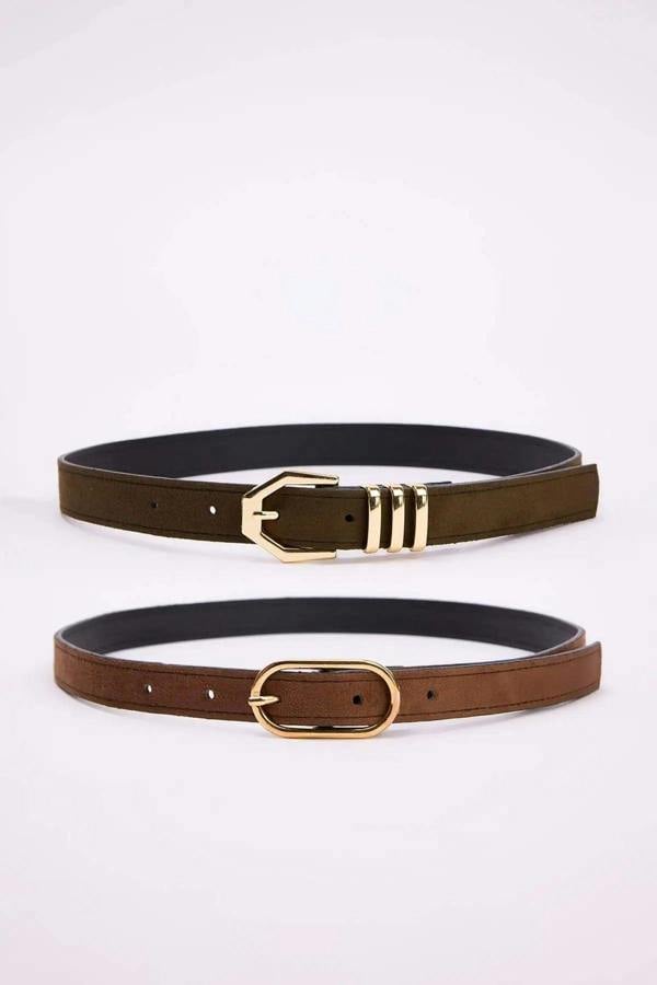 WOVCOR Double Pack Slim Women's Belt