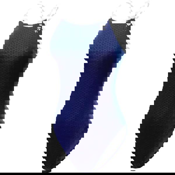 TYR Hexa Durafast Elite Diamondfit swimsuit in royal blue with white trim