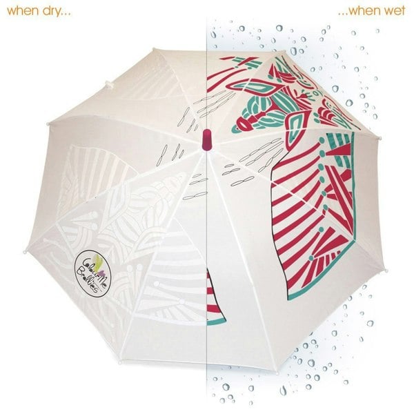 El Rhey ColourMe Colour Changing Moth Kids Umbrella Wet