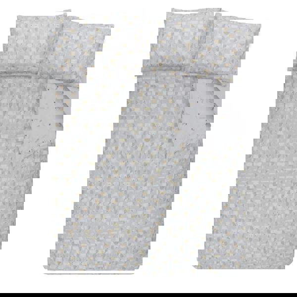 Smart Living Printed Reversible Circle Geo Duvet Cover With Pillowcases - Ochre