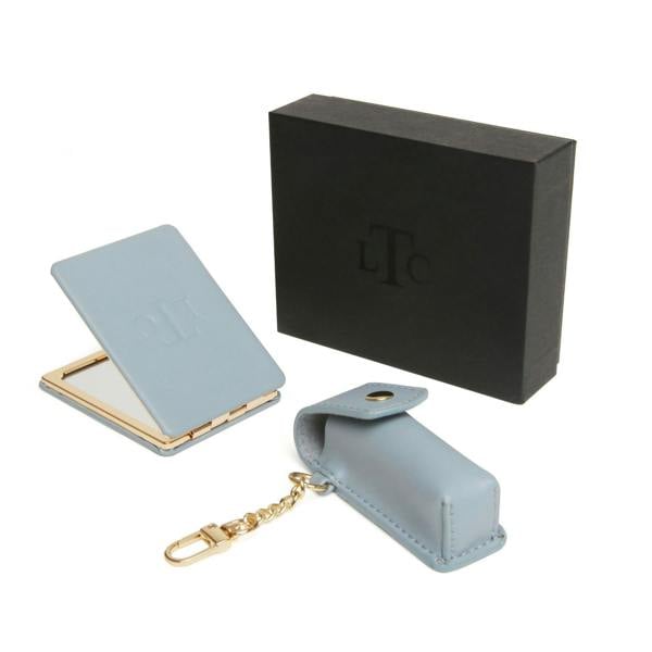 Alice Wheeler LTC 2-Piece Gift Set – Compact Mirror & Lipstick Holder - Duck Egg