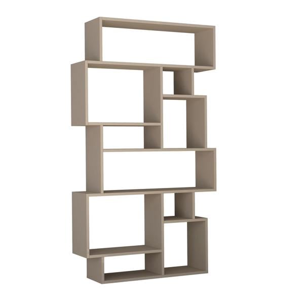 Decortie Karmato Modern Bookcase Display Unit with 10 Compartments 168.5cm Tall