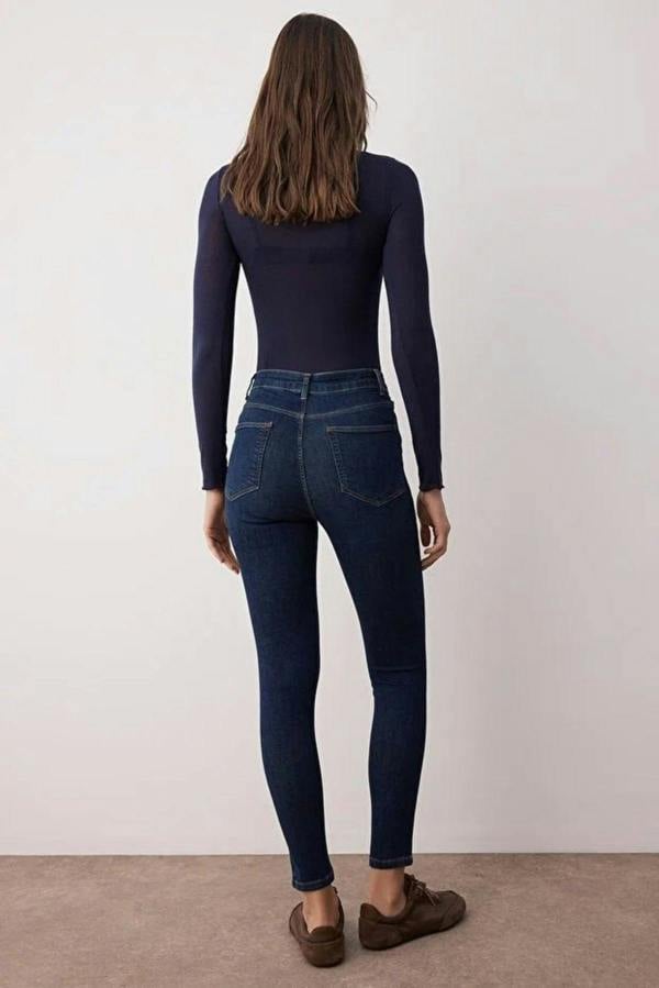 WOVCOR Fitted High Waist Skinny Jeans