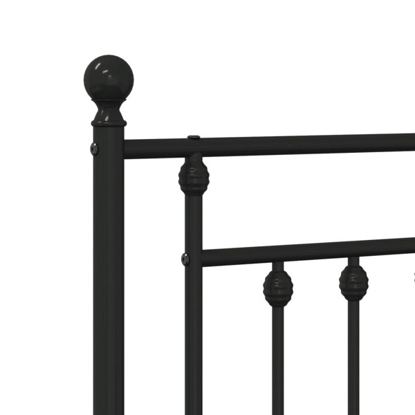 Berkfield Metal Headboard Black 90 cm