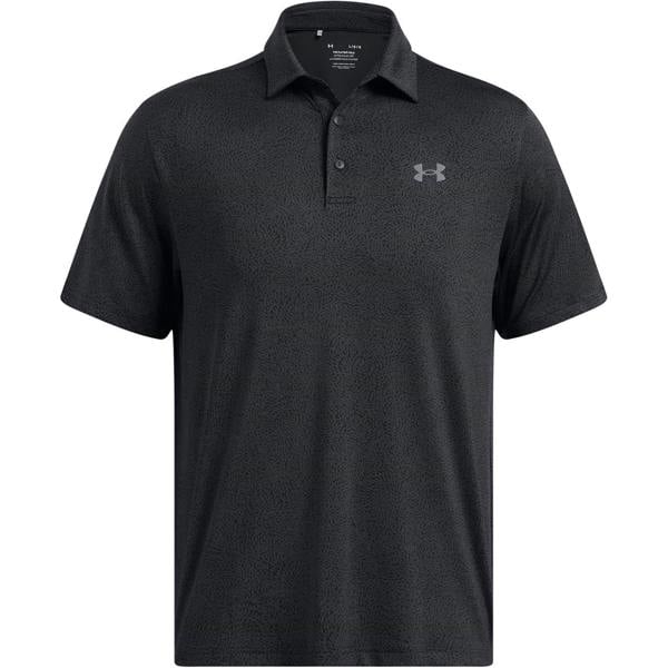 Under Armour Mens Performance Plain Polo Shirt - Black - 