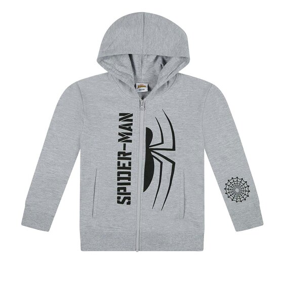 Onomato! Kids' Spider-Man Zip-Up Hoodie Size 6-8 Years Grey