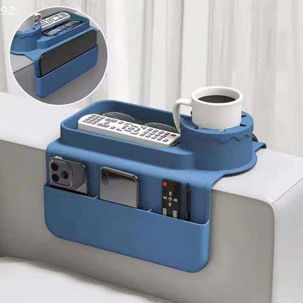 Silicone Sofa Armrest Cup Holder & Storage Tray