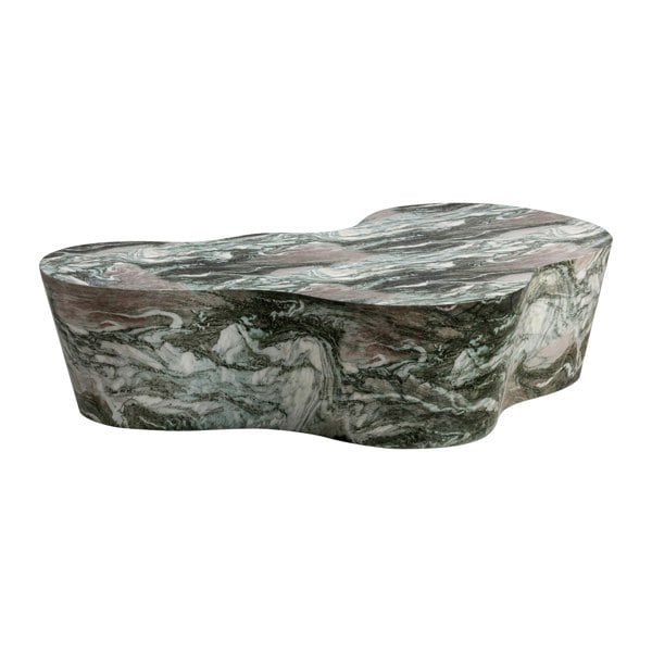 Furniture Edit Slab Grey Blush Faux Marble Coffee Table