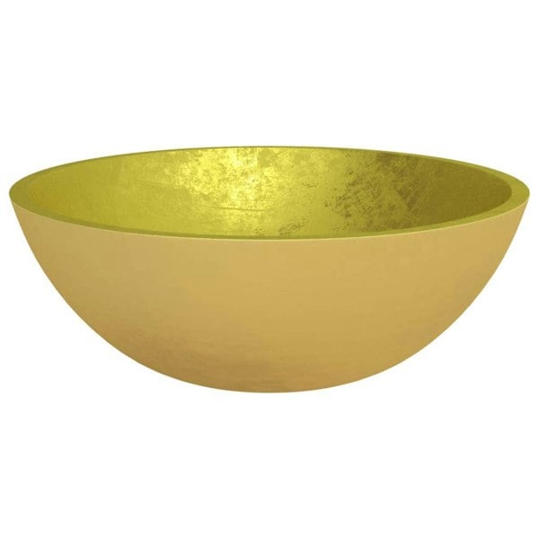 Berkfield Basin Glass 50x37x14 cm Gold
