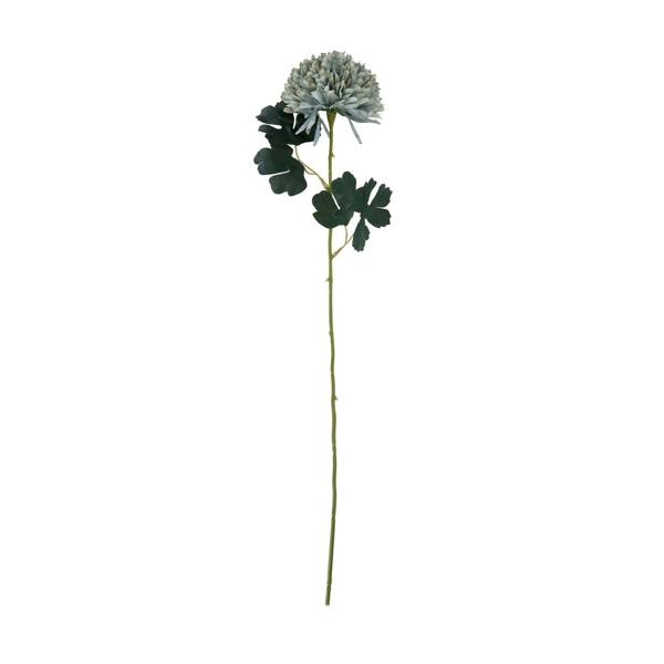 Wyld Haus Set of 3 Artificial Flowers Pale Green Blue Chrysanthemum Stems