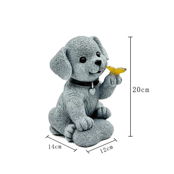 Leaper Solar Puppy Butterfly Yard Decor Light