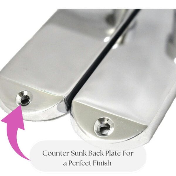 EDH Door Hardware Door Handles Cadenza Chrome Scroll on Backplate, Latch, Lock & Bathroom Sets