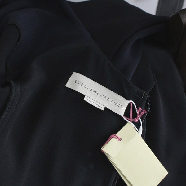 Stella McCartney elegant gown in black and midnight blue