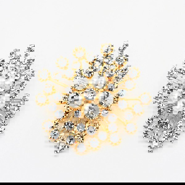 vintage hat pearl brooch in gold