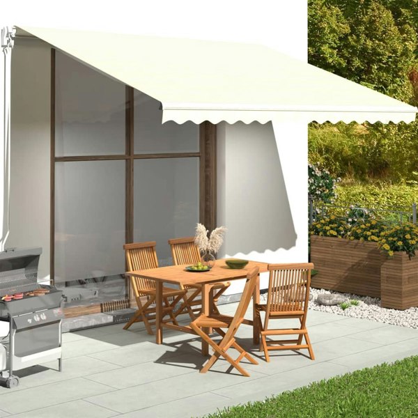 Berkfield Replacement Fabric for Awning Cream 4.5x3.5 m