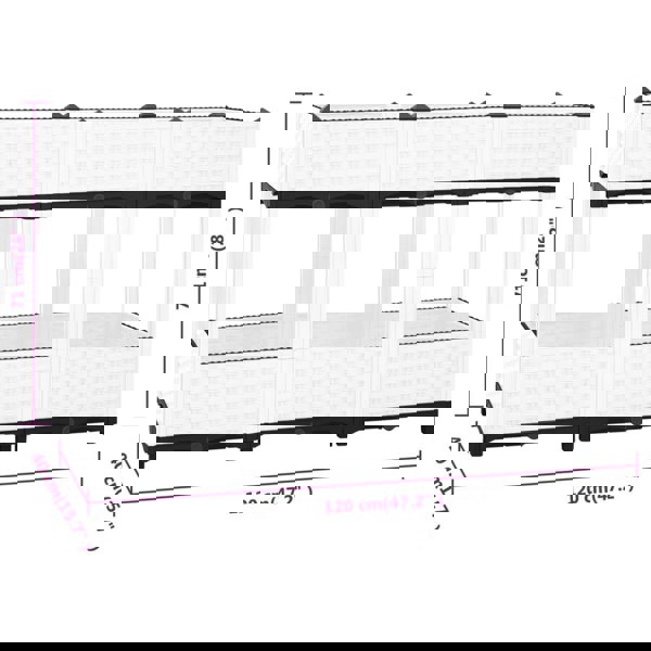 Berkfield Raised Bed 120x40x71 cm Polypropylene