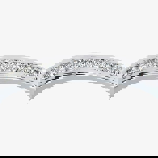 T. H. Baker 9ct White Gold 0.15ct Diamond Channel Set Half Eternity Ring PR04828W