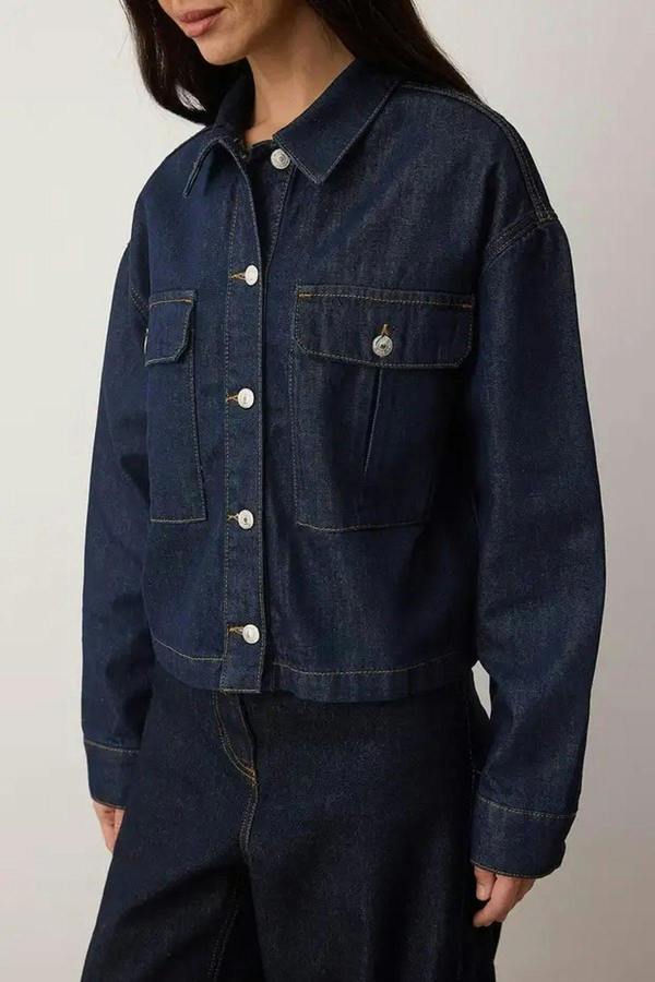 WOVCOR Regular Denim Jacket with Pocket Detail