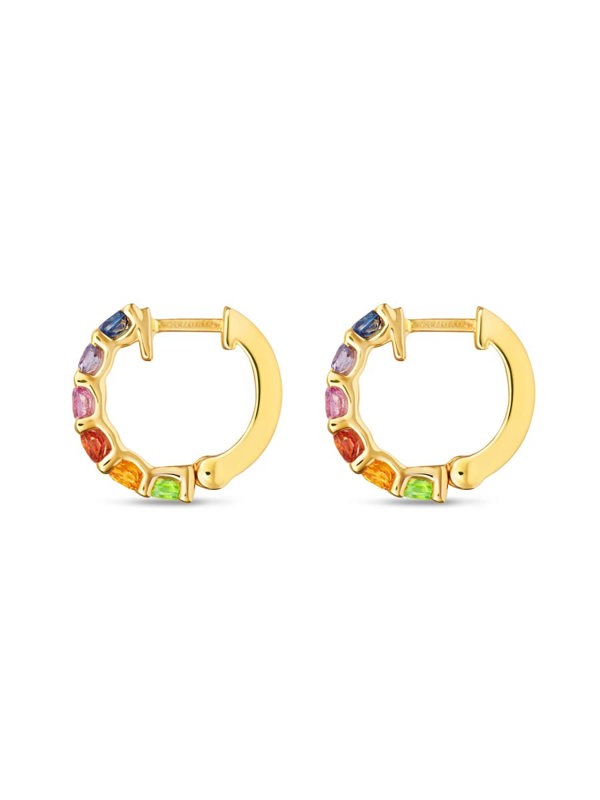 Gemdaia Chunky Rainbow Sapphire Earrings