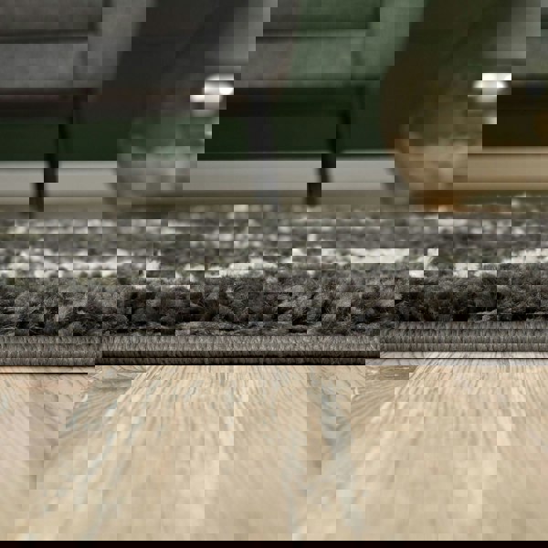 Moroccan Design Thick Shaggy Area Rugs Dark Grey