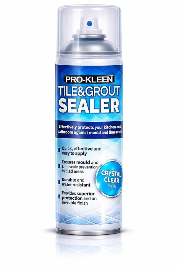 ProKleen Pro-Kleen Tile & Grout Sealer 400ml - Waterproof Protection Against Mould, Mildew & Limescale - Seals & Protects