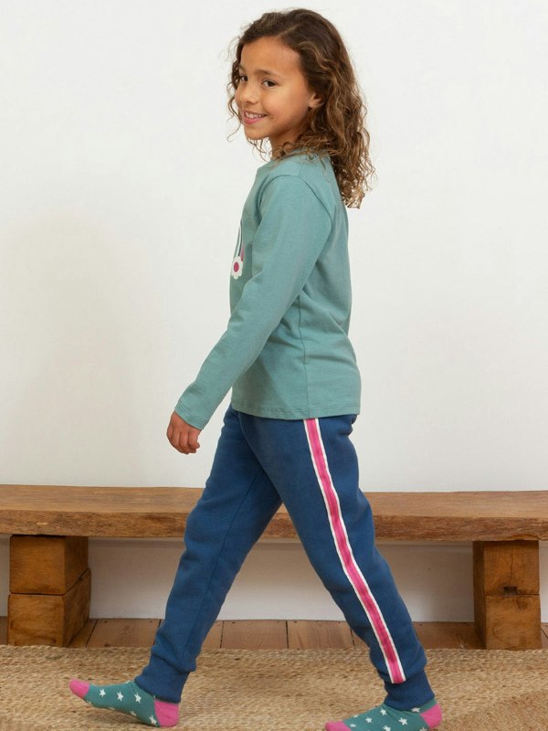 Kite Girls Organic Side Stripe Joggers Navy