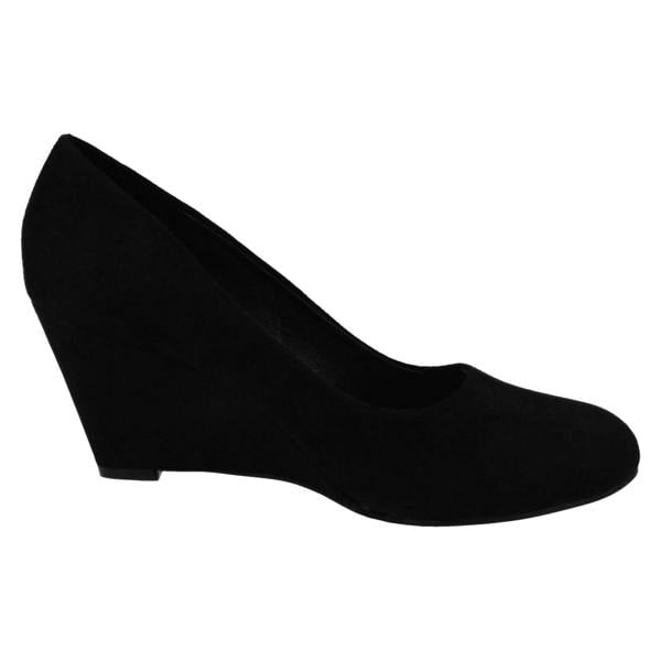 Spot On Ladies Spot On Elegant Wedge Heeled Court Shoes F90114