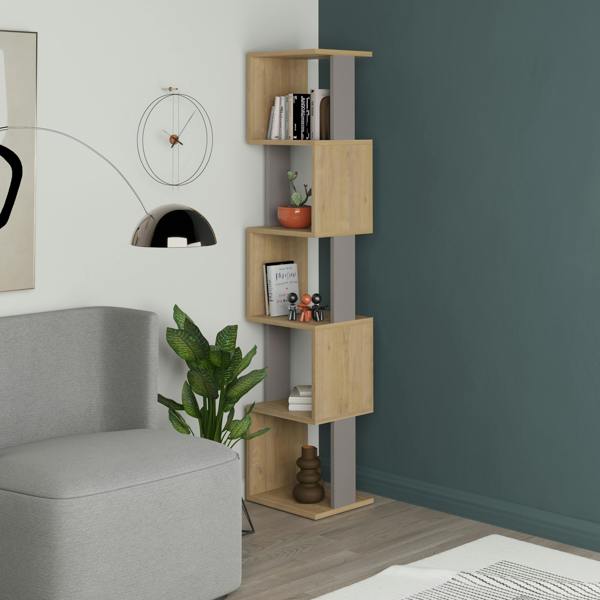 Decortie Piri 5 Tier Tall Freestanding Bookcase (H) 161cm