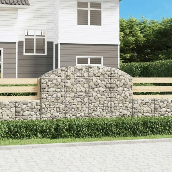 Berkfield Arched Gabion Basket 200x30x120/140 cm Galvanised Iron