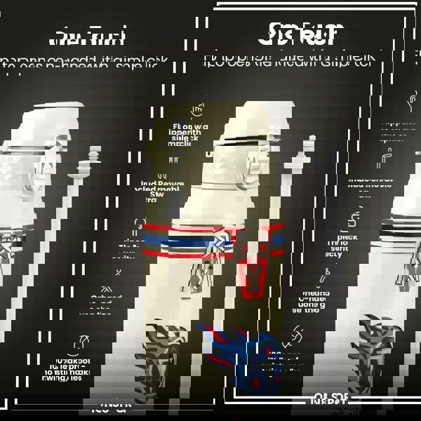 ION8 NFL x ION8 Insulated Steel Water Bottle, NFL Titans, 750ml (24oz)