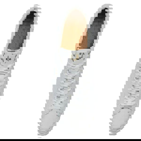 Fred Perry Mens Classic Logo Leather Trainers - White - 