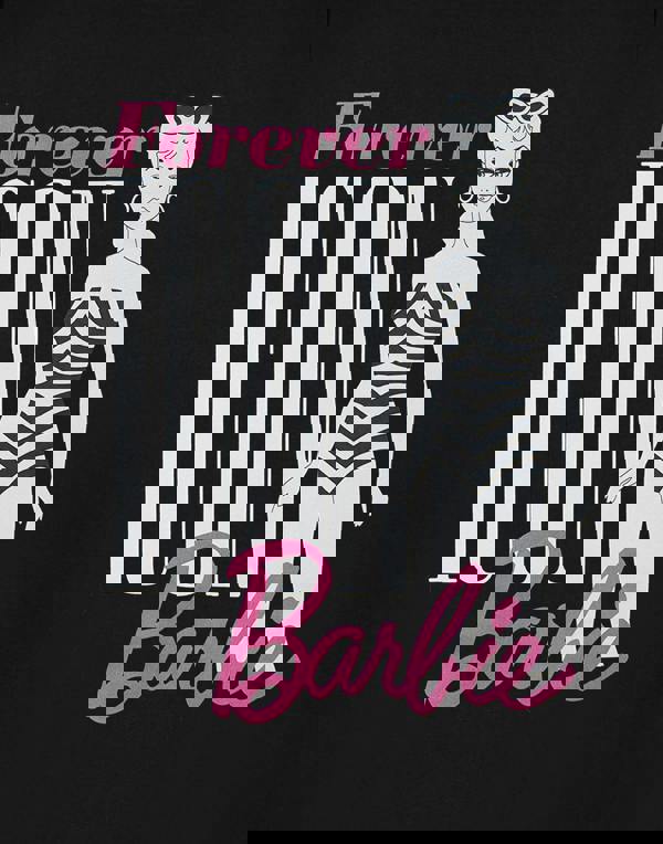 Barbie Womens Black Forever Icon Short Sleeved T-Shirt Dress