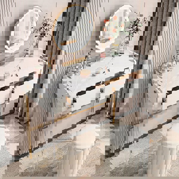 Deborah Dressing Table, Cream-Weilai Concept-Weilai Concept