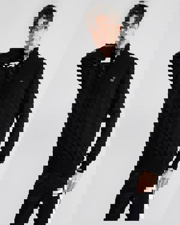 Lacoste Half Zip Logo Mens Sweatshirt - Black 031