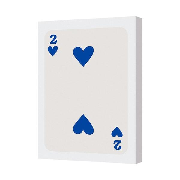 Benjamin Tate Design Contemporary Two of Hearts Canvas Art Print on Deep Wooden Frame