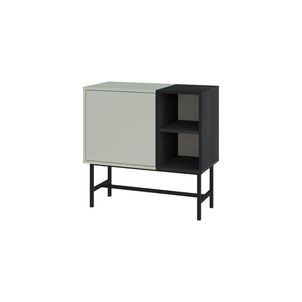 Decortie Storage Cabinet Push-to-Open Door Sideboard, Open Shelf,Metal Leg, Easy Assembly, Living-Dining Room