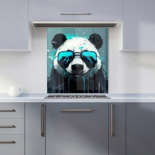 Warren Reed - Designer Panda With Blue Glasses Splashart Kitchen Splashback