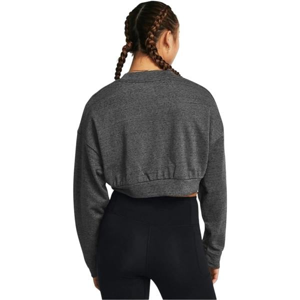 Under Armour Womens/Ladies Rival Terrycloth Crew Neck Crop Sweatshirt - Grey - 