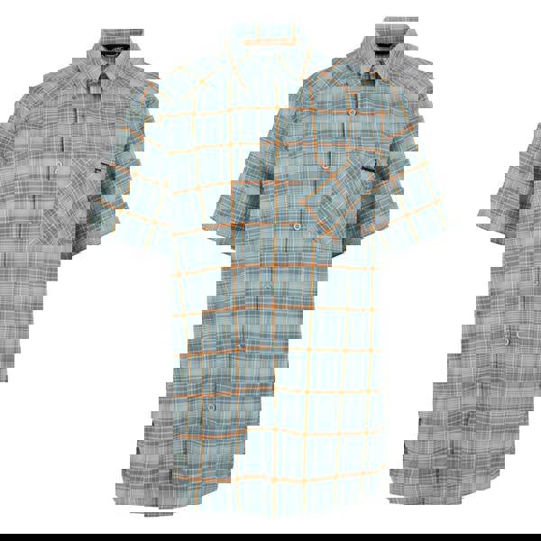 Regatta Mens Begarno Checked Short-Sleeved Shirt - Glacier