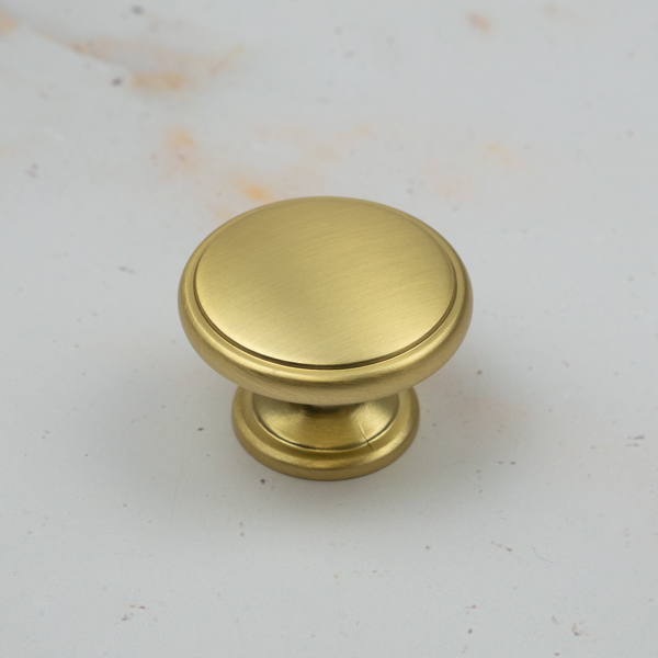 Handle & Home Brushed Brass Contemporary Handles and Coordinating Knobs